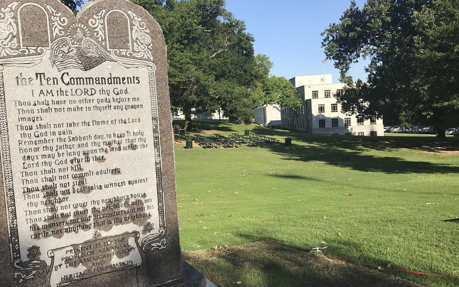 Arkansas appeals removal order for Capitol Ten Commandments