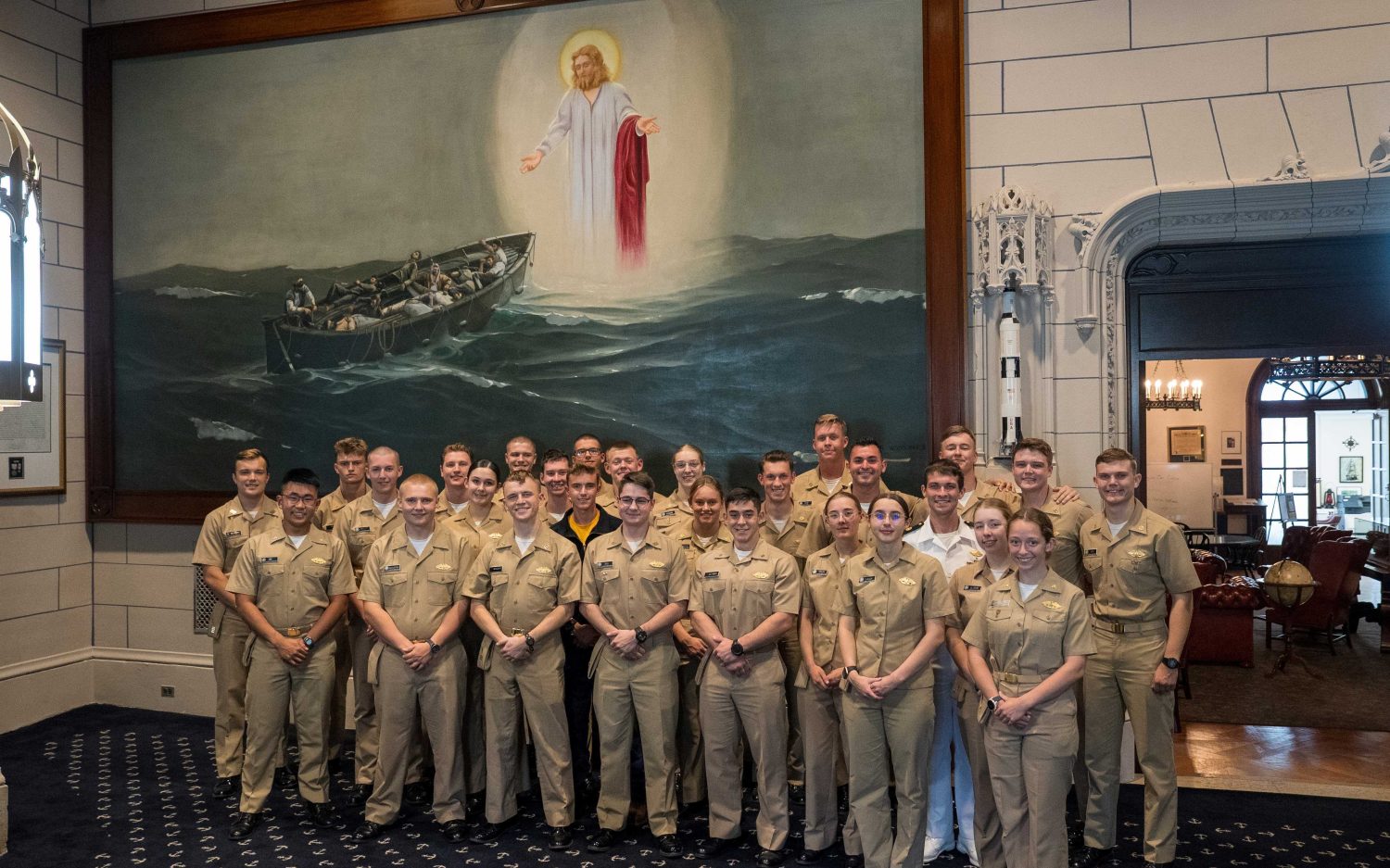 Jesus art moved to prominence at Merchant Marine Academy