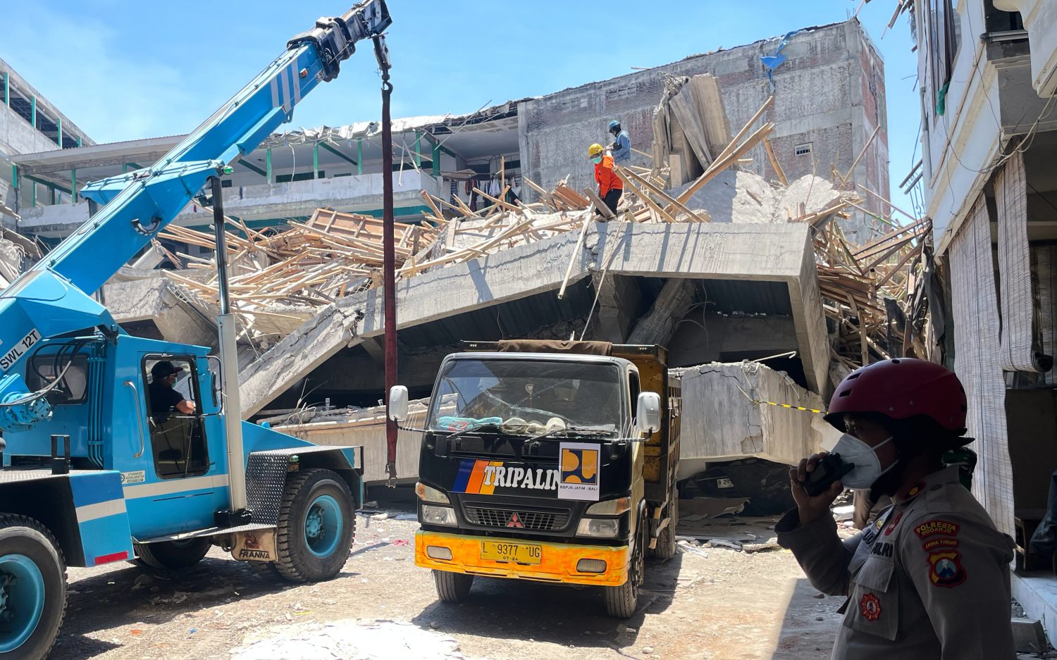 Dozens presumed dead after school collapses in Indonesia