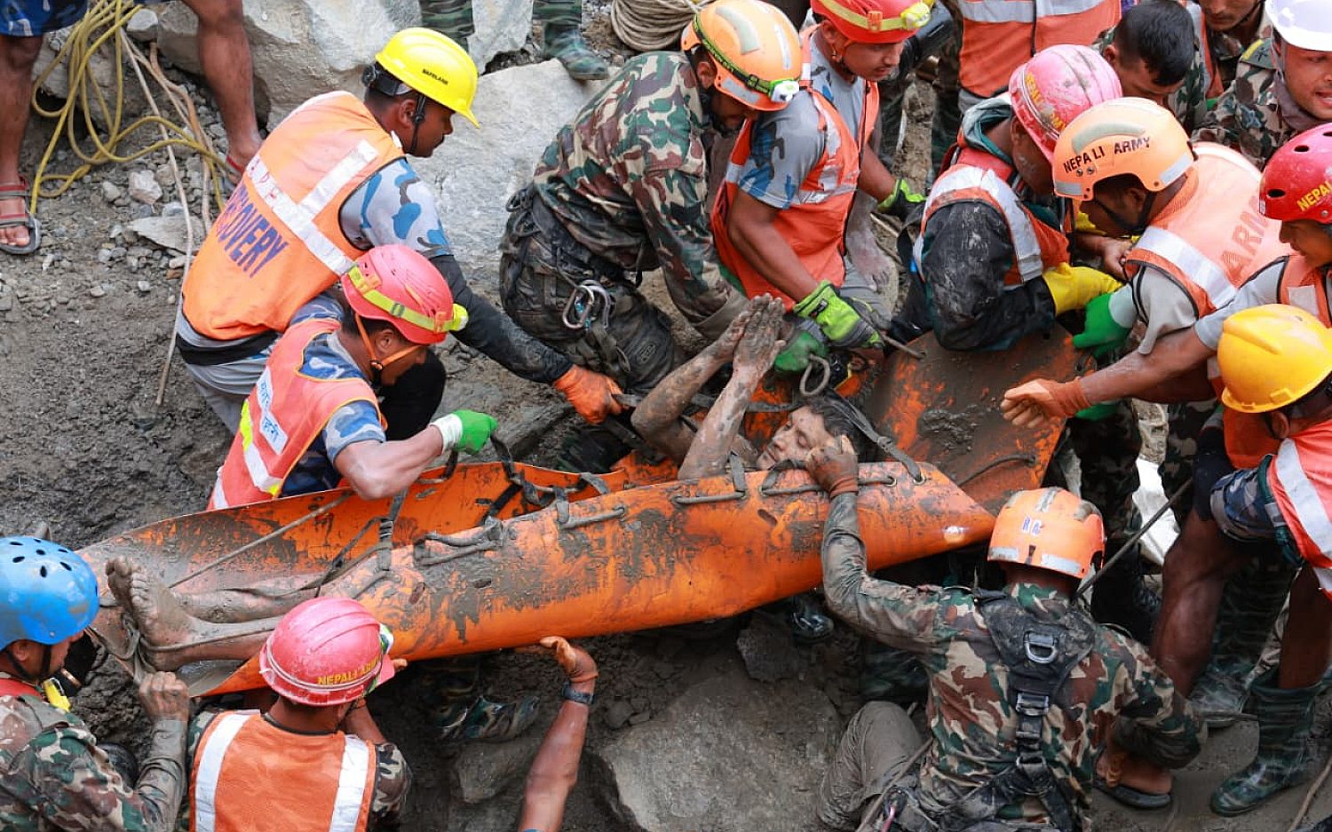 Two saved nine days after Nepal mudslide buried work tunnel