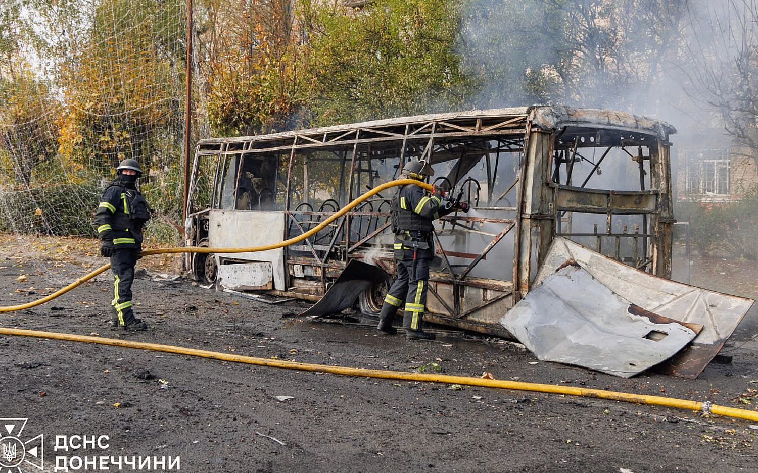 Russian strike on Ukraine buses kills at least 30