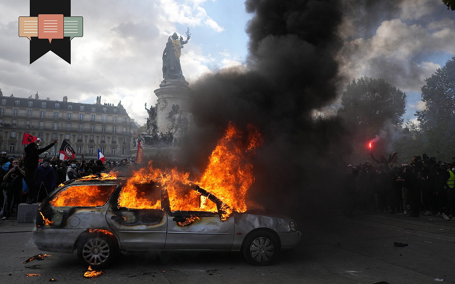 France is burning, and the U.S. president names why