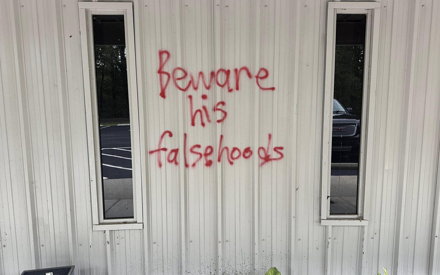 Vandals spray-paint Alabama church for hosting TPUSA event