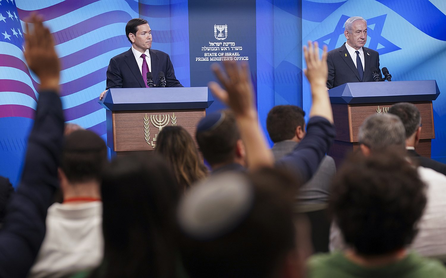Rubio meets Netanyahu on way to Qatar, downplays tension