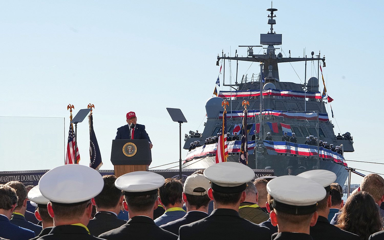U.S. Briefs: Trump launches new shipyard in Maryland