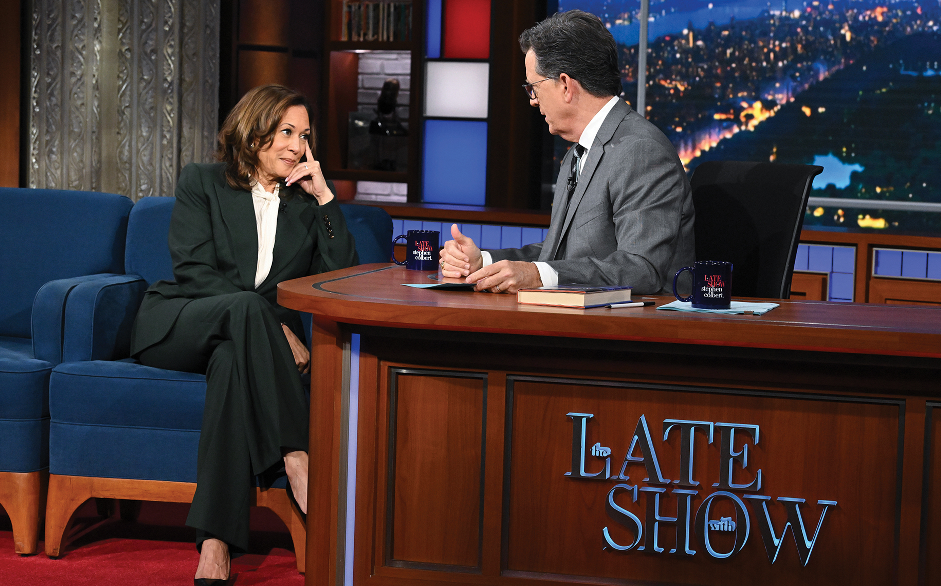 Former Vice President Kamala Harris makes a July 31 guest appearance on Stephen Colbert’s show.